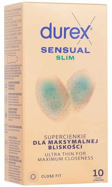 Durex Sensual Slim latekso prezervatyvai 10 vnt
