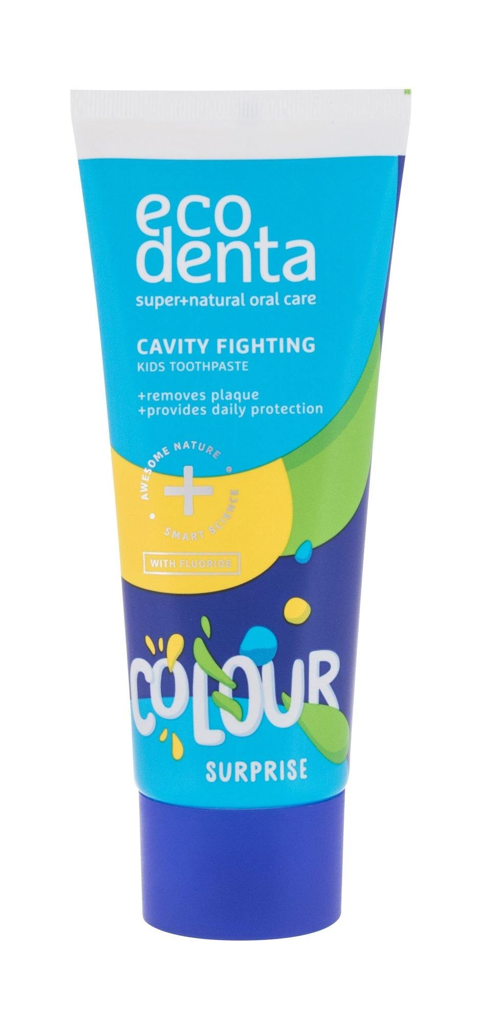 Spalvota dantų pasta vaikams ECODENTA vaikams nuo karieso 75ml
