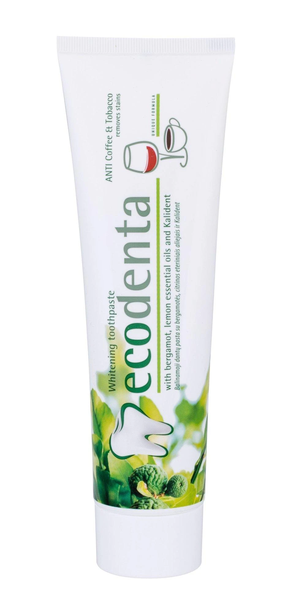Ecodenta Exceptional Whitening Dantų dantų pasta balinanti dantų pasta su bergamočių eteriniu aliejumi ir kalendoriumi 100ml