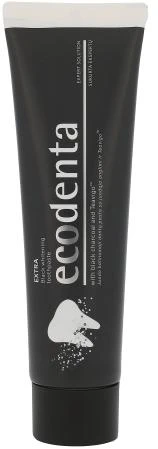 Balinanti juoda dantų pasta be fluoro Ecodenta Ekstra 100 ml