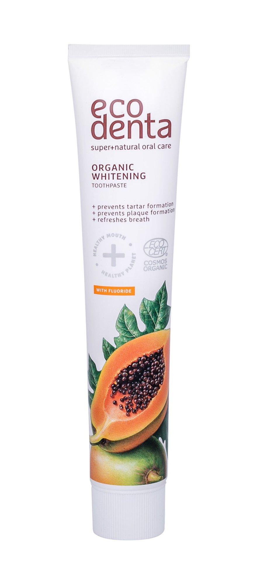 Ecodenta Organic Whitening Dantų balinanti dantų pasta su papaja 75ml