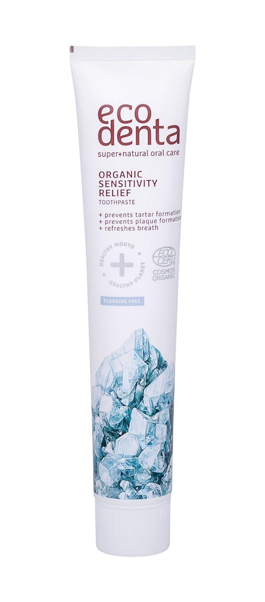 Ecodenta Organic Sensitivity Relief Dantų pasta pasta do zębów wrażliwych su solą 75ml