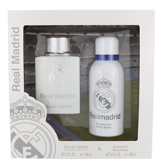 2 dalių rinkinys vyrams Real Madrid Eau De Toilette Purškiklis, 100ml
