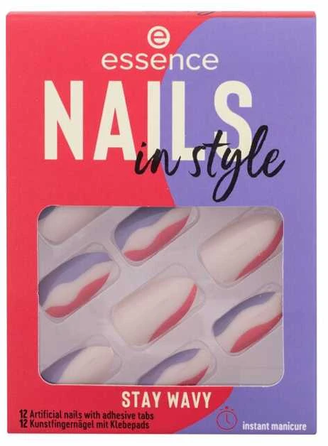 "Essence Cosmetics" "Nails In Style" Dirbtiniai nagai "Stay Wavy" 12 U