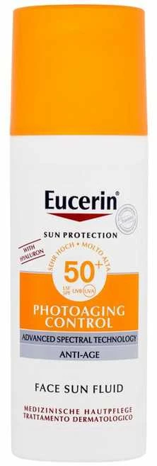 Eucerin Apsauga nuo saulės Photoaging Control Sun Fluid SPF 50+ apsauginis veido fluidas nuo saulės ir fotosenėjimo, 50 ml