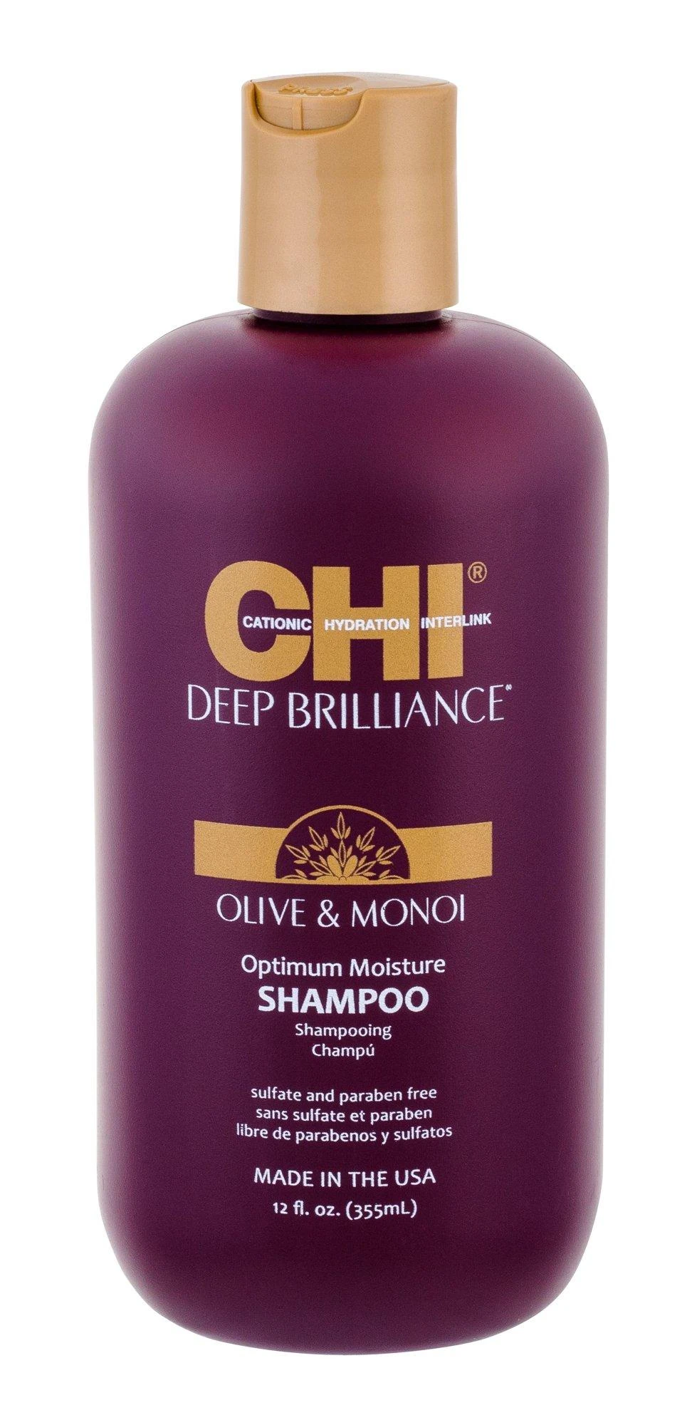 Drėkinamasis šampūnas Chi Deep Brilliance Olive & Monoi Šampūnas 355ml