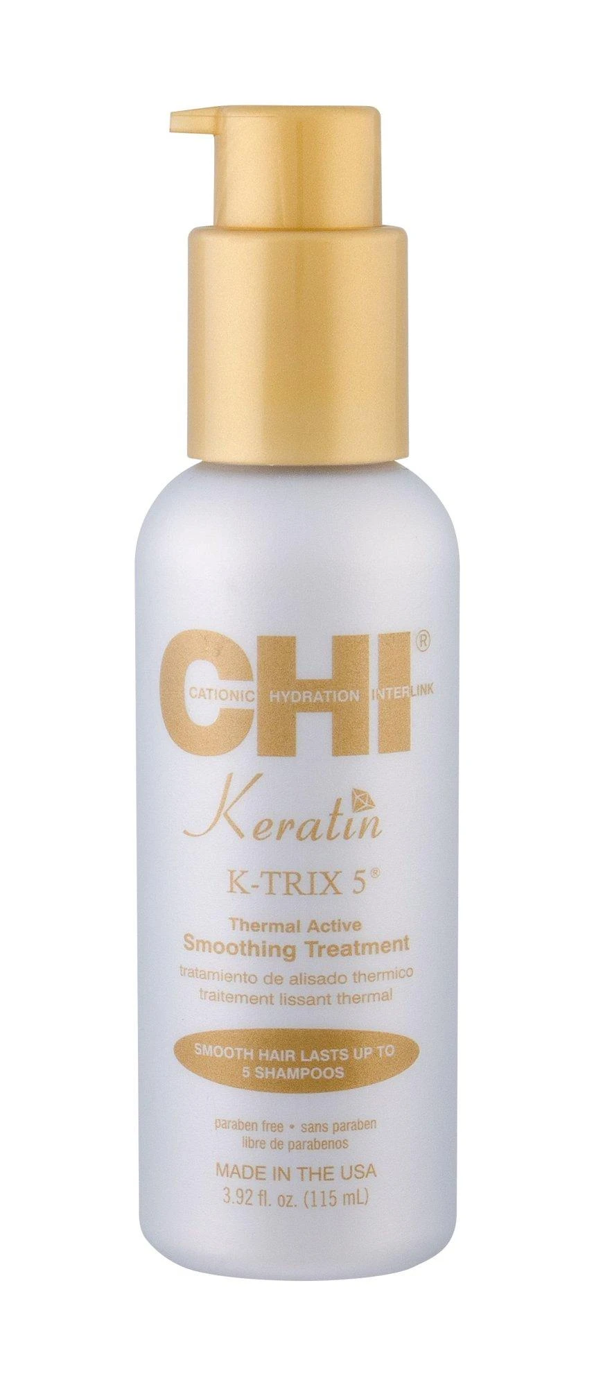 Ilgalaikio poveikio tiesinimo priemonė CHI Keratin K-TRIX 5 Smoothing Treatment 115ml