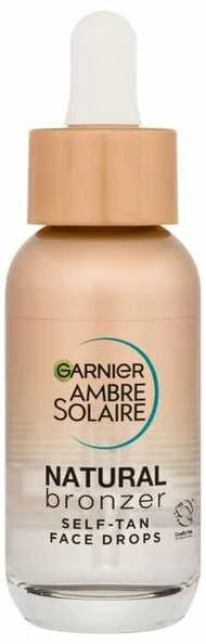 Garnier Ambre Solaire Natural Bronzer Self-Tan Face Drops savaiminio įdegio lašai veidui, 30 ml