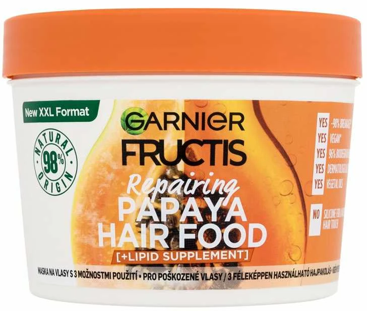 Garnier Fructis Hair Food Papaya Repairing Mask Hair Mask moterims, 400 ml