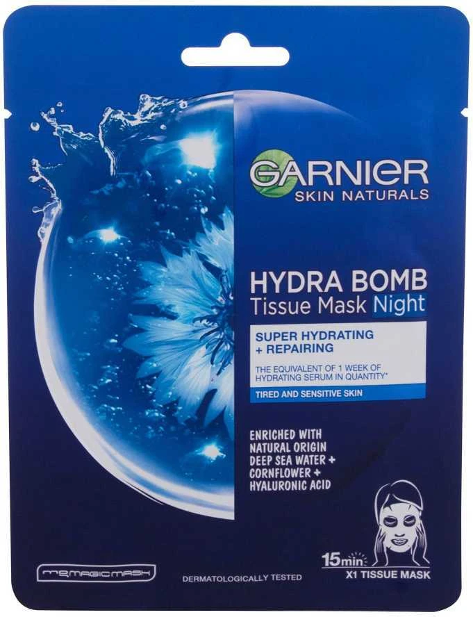 Garnier Skin Naturals Hydra Bomb naktinė veido kaukė moterims, 1 vnt