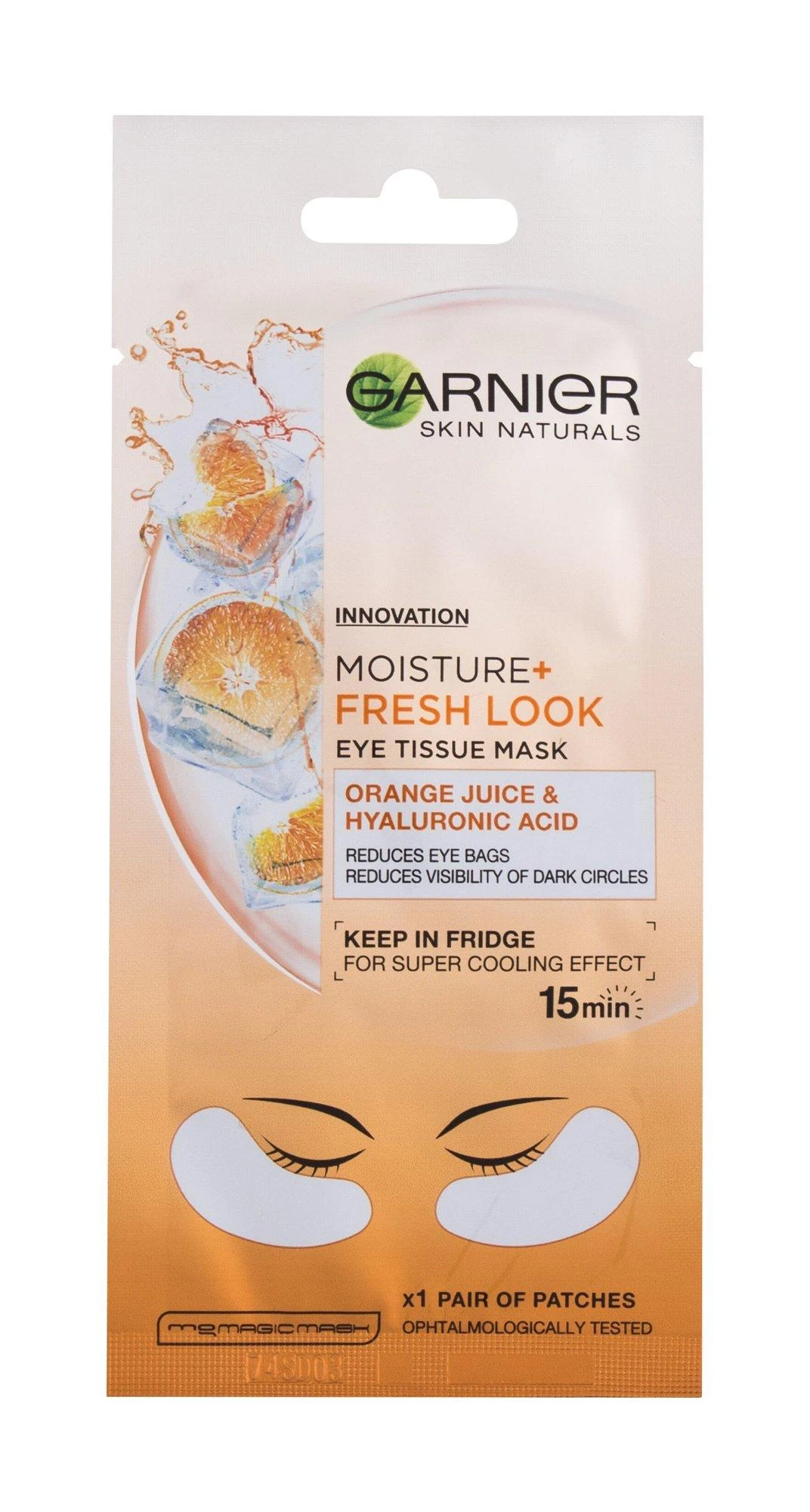 Garnier Skin Naturals Moisture+ Fresh Look Eye Mask moterims, 1 vnt