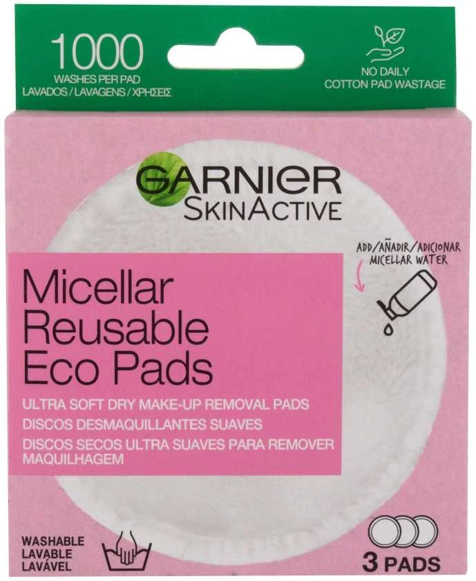 Garnier Skin Naturals Micellar Reusable Eco Pads Cleansiing Pads moterims, 3 pc