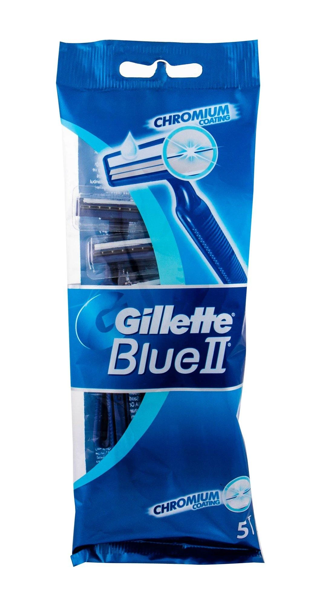 "Gillette Mėlyna II" chromo danga 5 vienetai