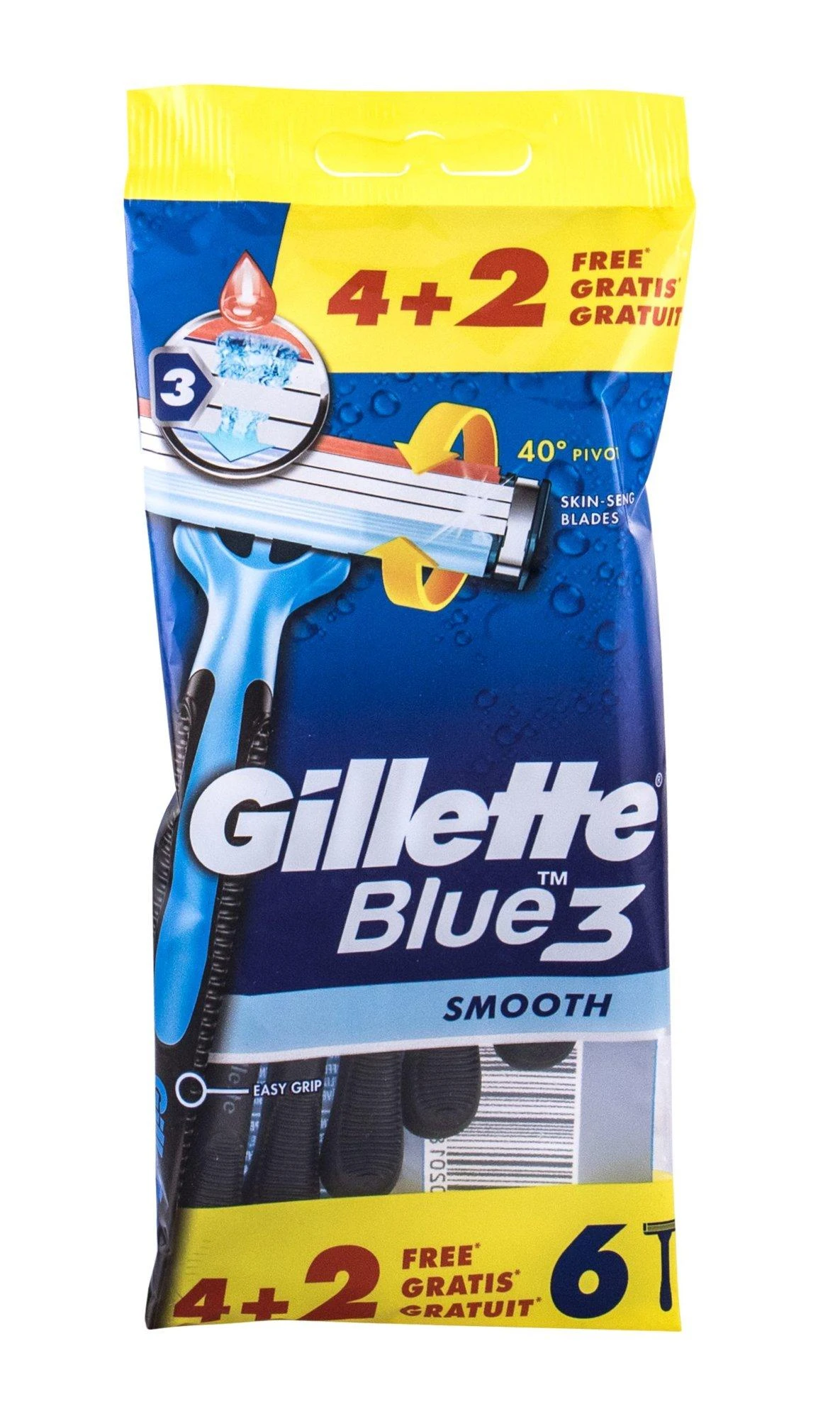 Gillette Mėlyna 3 vienkartinis skustuvo peiliukas 6 U
