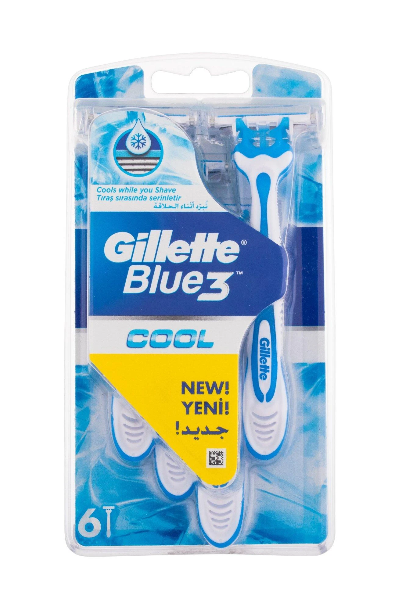 Gillette Blue3 Cool Razor peiliukai, 6 vnt.