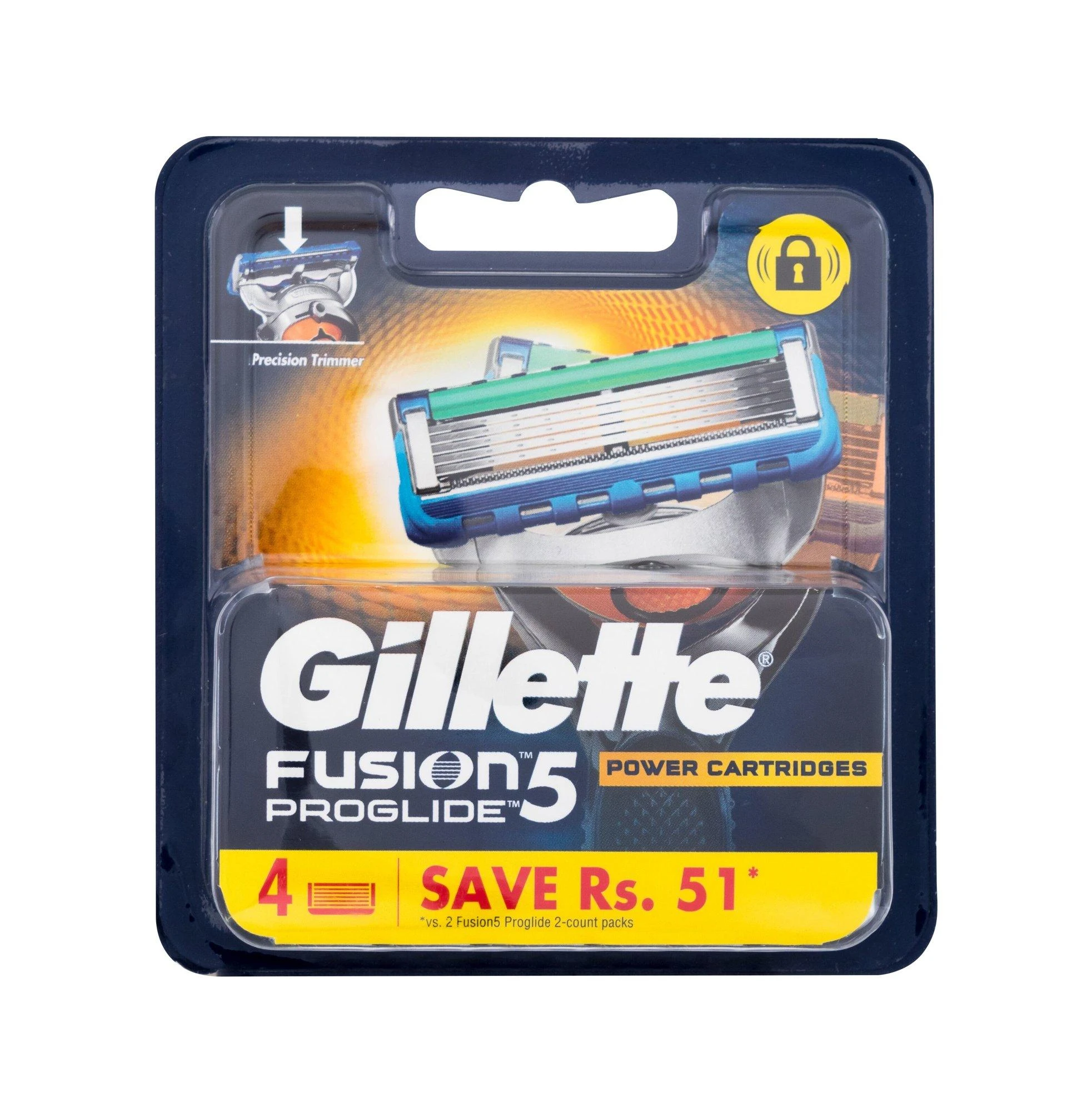 Gillette Fusion Proglide Power Keičiamosios Skutimosi Galvutės 4 Vnt