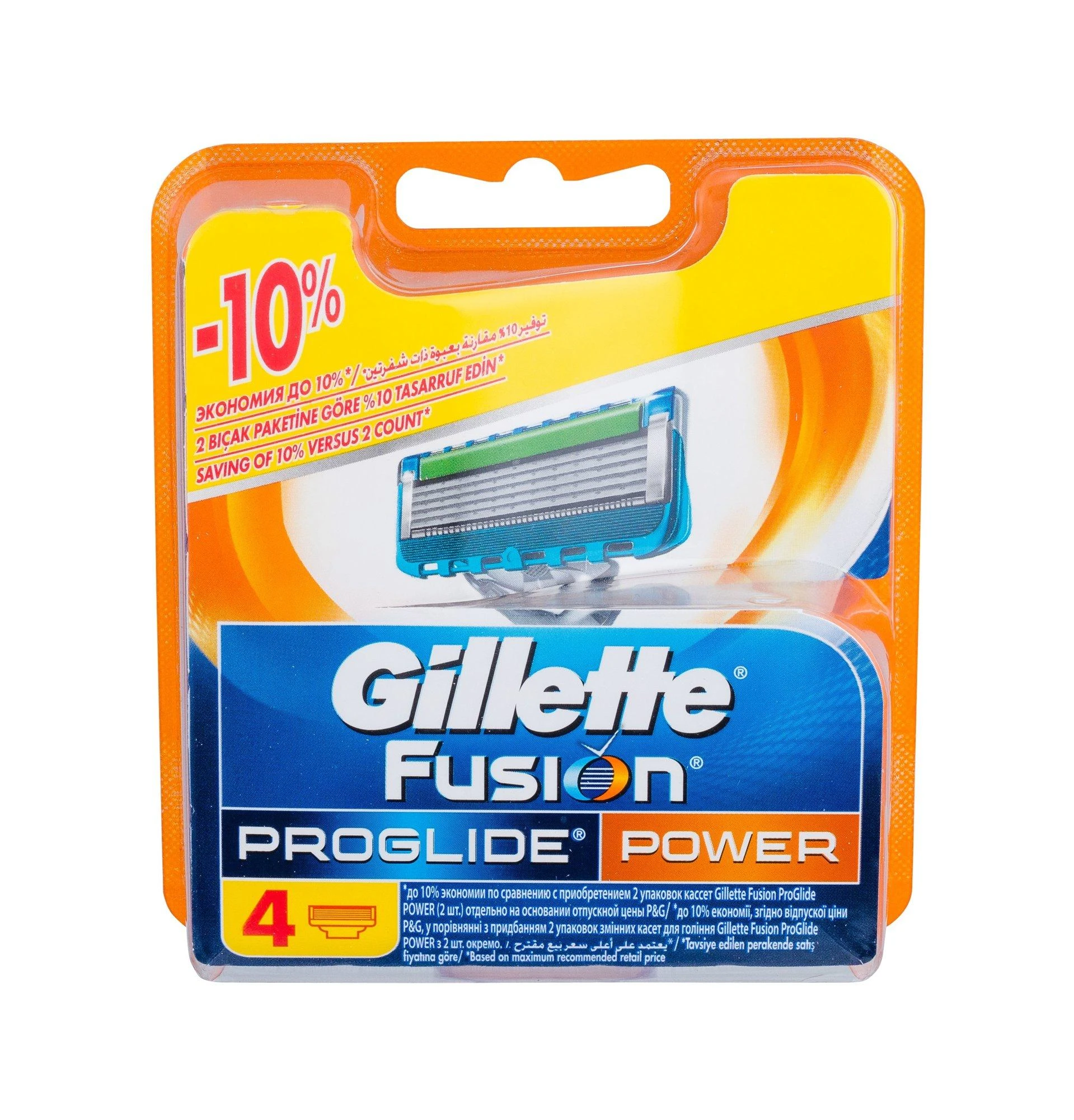 Gillette Fusion Proglide Power Keičiamosios Skutimosi Galvutės 4 Vnt