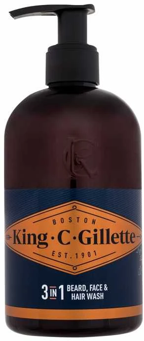 King C Gillette Barzdos ir Veido Prausiklis 3in1, 350 ml
