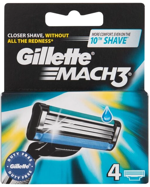 Gillette Skustuvai Mach3 4 Vnt.