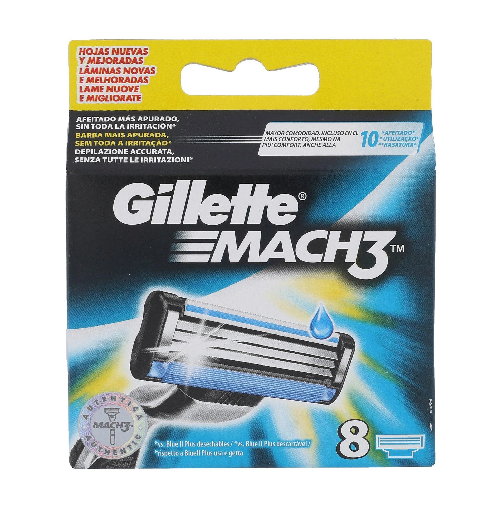Skustuvo galvutės Gillette MACH3, 8 vnt.