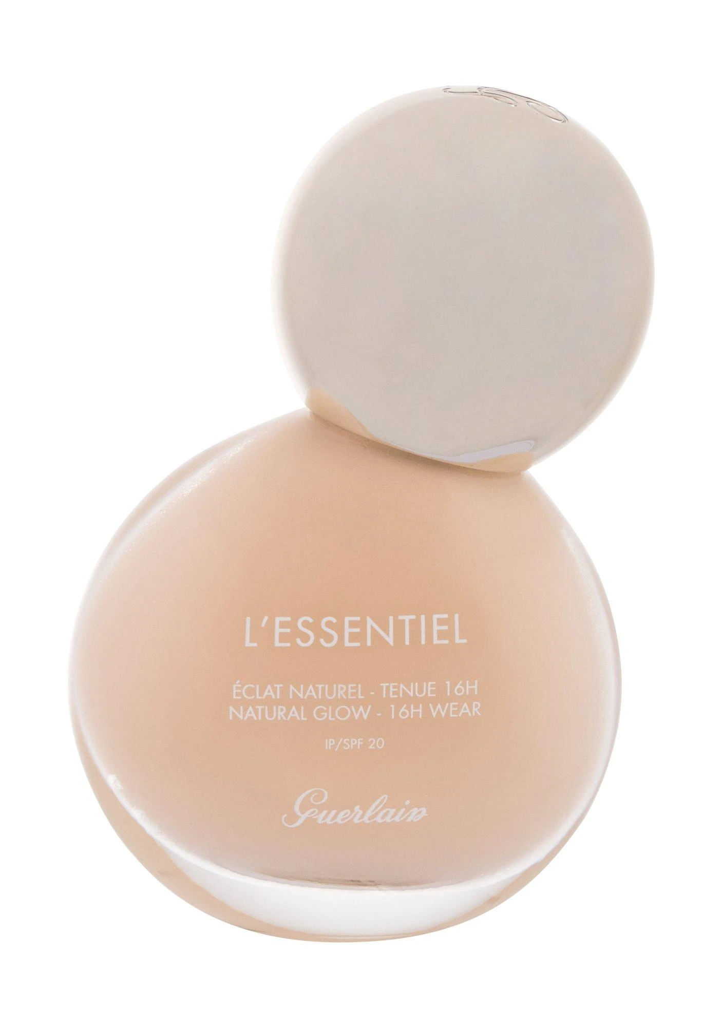 GUERLAIN L’Essentiel Natural Glow Foundation natūralaus švytėjimo suteikianti kreminė pudra SPF 20, atspalvis: 00N Porcelain, 30 ml