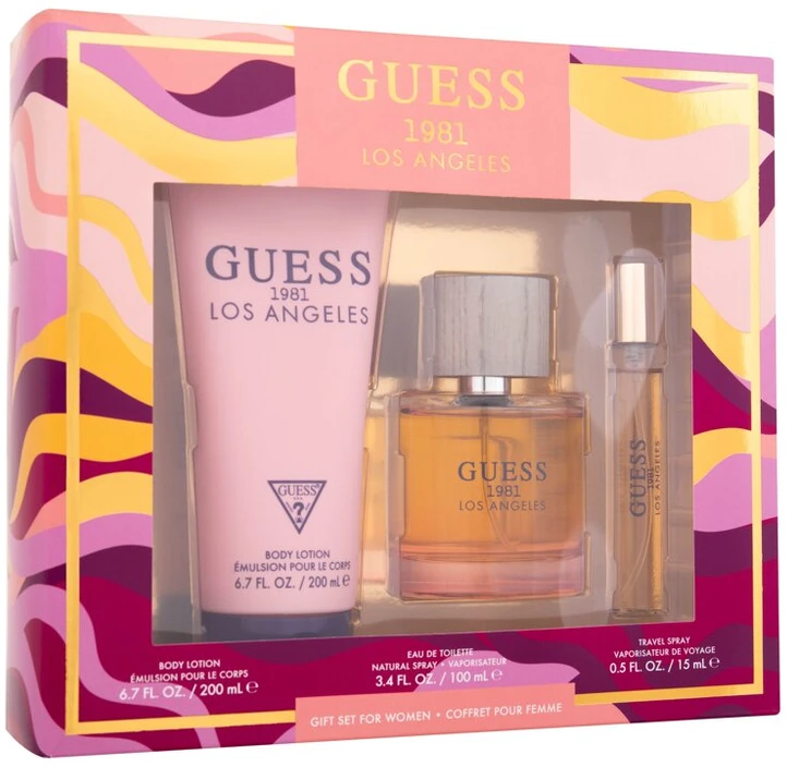 GUESS Guess 1981 Los Angeles EDT rinkinys moterims (EDT 100 ml + Losjonas kūnui 200 ml + EDT 15 ml)