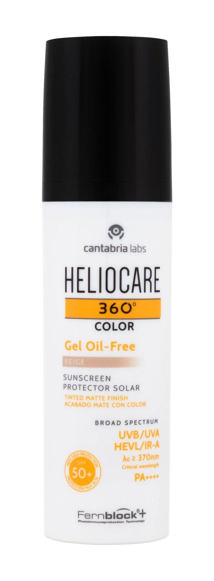 Heliocare 360 Color Gel Oil-Free SPF50+ Beige kremas nuo saulės su atspalviu, 50 ml