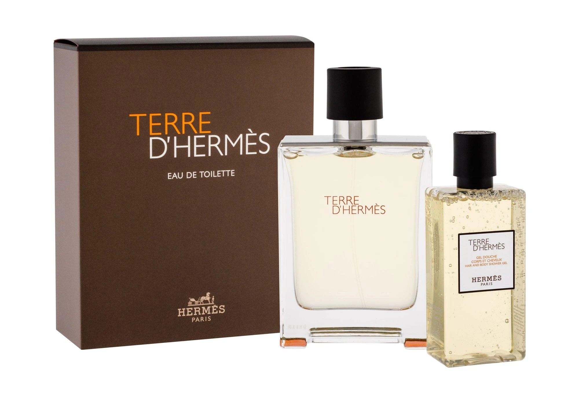 Set Hermes: Terre d'Hermes Eau De Toilette For Men, 100 ml + Terre d'Hermes Dušo želė For All Skin Types, 80 ml