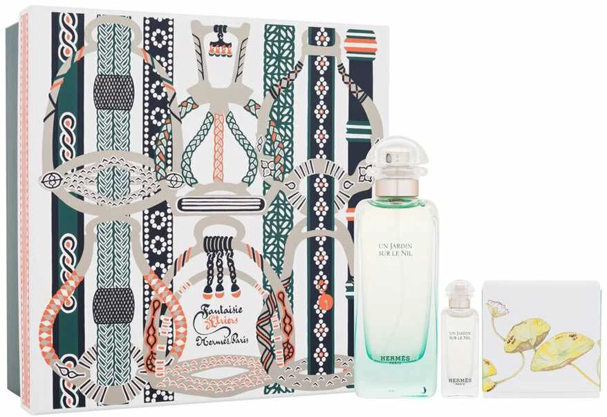 Hermes Un Jardin Sur Le Nil EDT rinkinys Unisex (EDT 100 ml + EDT 7,5 ml + parfumuotas muilas 50 g)
