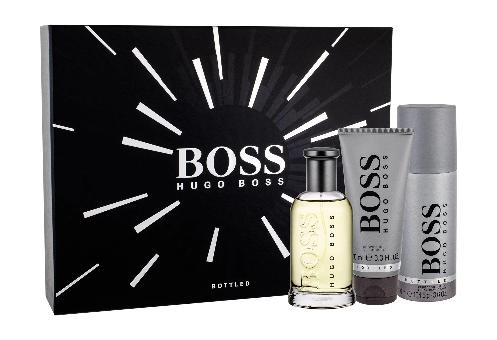 Hugo Boss BOSS Bottled rinkinys vyrams (EDT, 100 ml + dušo želė, 100 ml + dezodorantas, 150 ml)