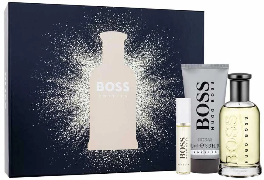 Hugo Boss BOSS Bottled rinkinys vyrams (EDT, 100 ml + EDT, 10 ml + dušo želė, 100 ml)