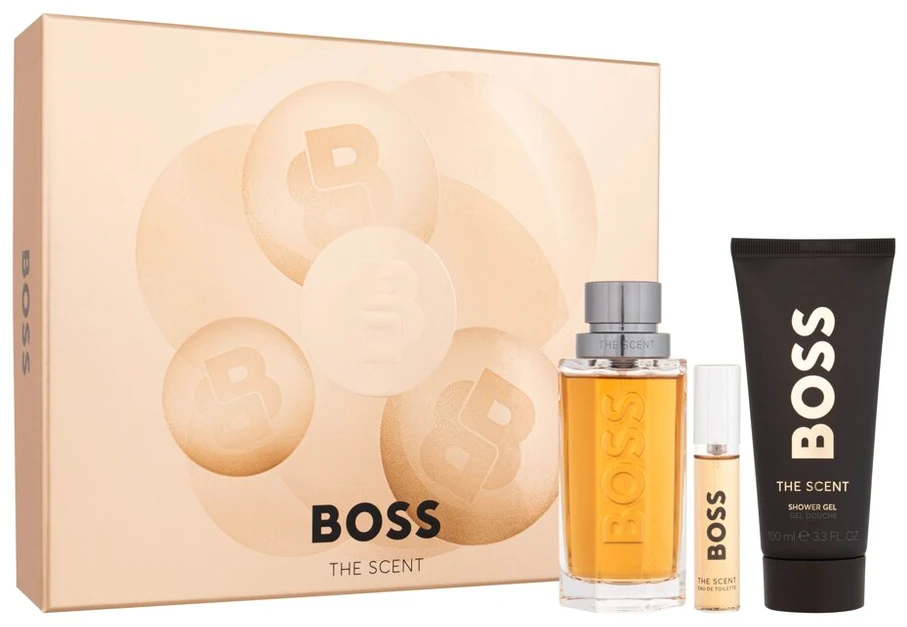 Hugo Boss The Scent Him Set rinkinys vyrams (EDT, 100 ml + EDT, 10 ml + dušo želė, 100 ml)
