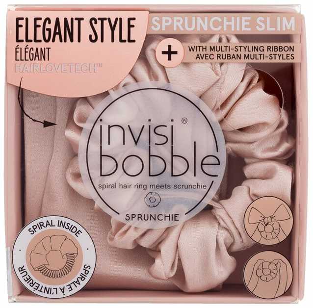 Gumytė plaukams Invisibobble Sprunchie Slim Ballerina Ribbon, 1 vnt.