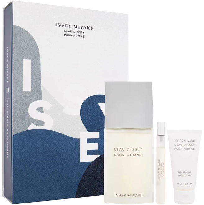 Issey Miyake L'Eau D'Issey Pour Homme EDT rinkinys vyrams (EDT 125 ml + EDT 10 ml + Dušo želė 50 ml)