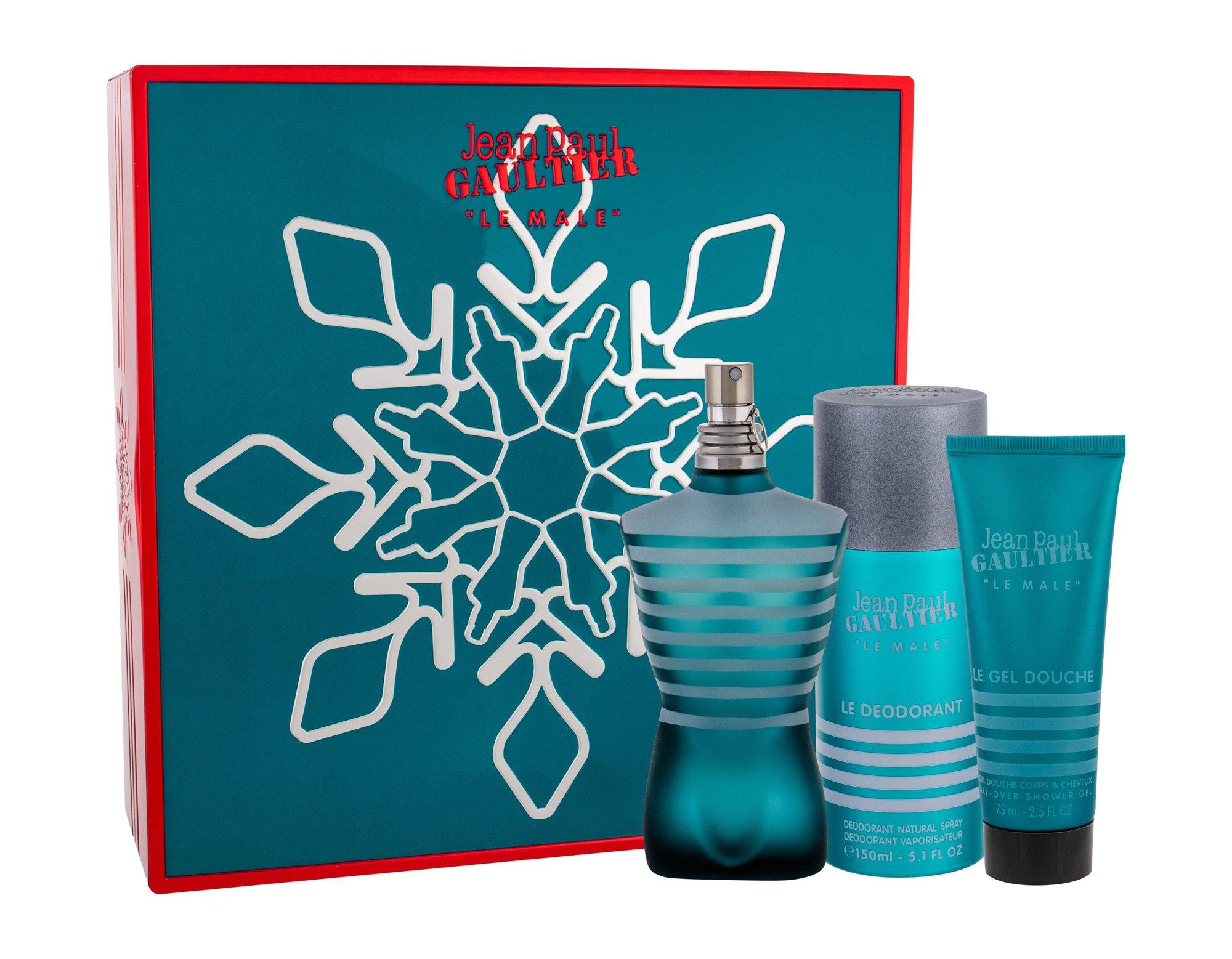 Jean Paul Gaultier Le Male rinkinys vyrams (EDT, 125 ml + dušo želė, 75 ml + dezodorantas, 150 ml)