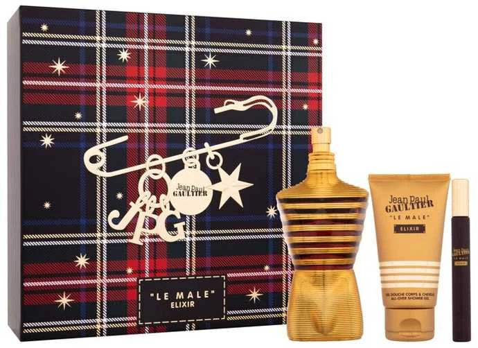 Jean Paul Gaultier Le Male Eliksyras rinkinys vyrams (PP kvepalai, 125 ml + dušo želė, 75 ml + PP kvepalai, 10 ml)