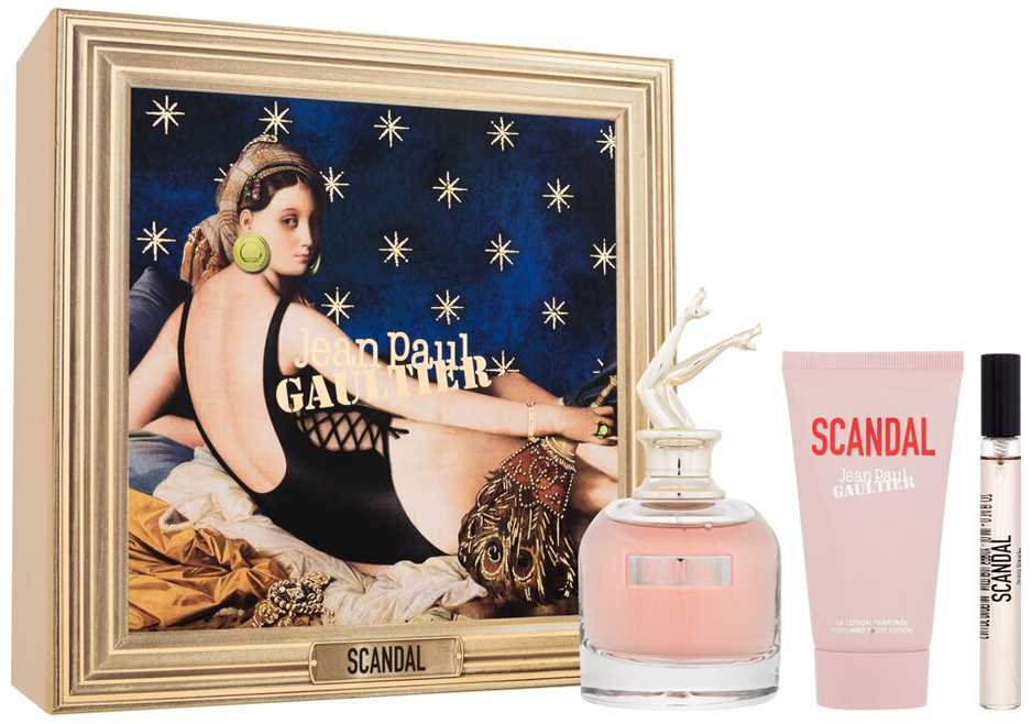 Jean Paul Gaultier Scandal rinkinys moterims (EDP, 80 ml + kūno losjonas, 75 ml + EDP, 10 ml)