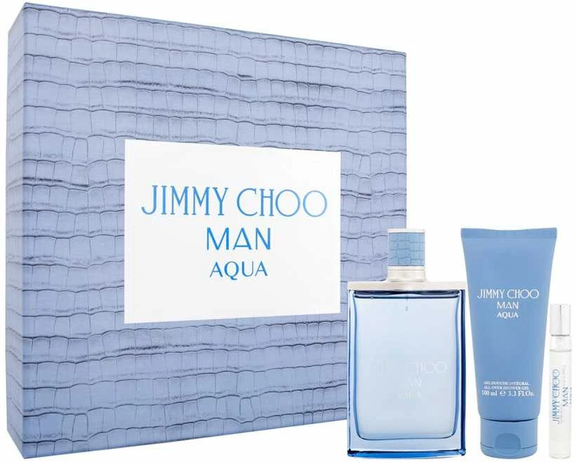Jimmy Choo Man Aqua Eau De Toilette Purškiklis, 100 ml Set 3 Pieces