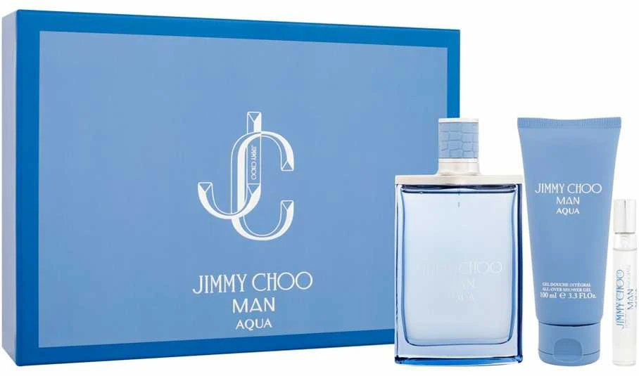 Jimmy Choo Man Aqua Eau De Toilette Purškiklis, 100 ml Set 3 Pieces