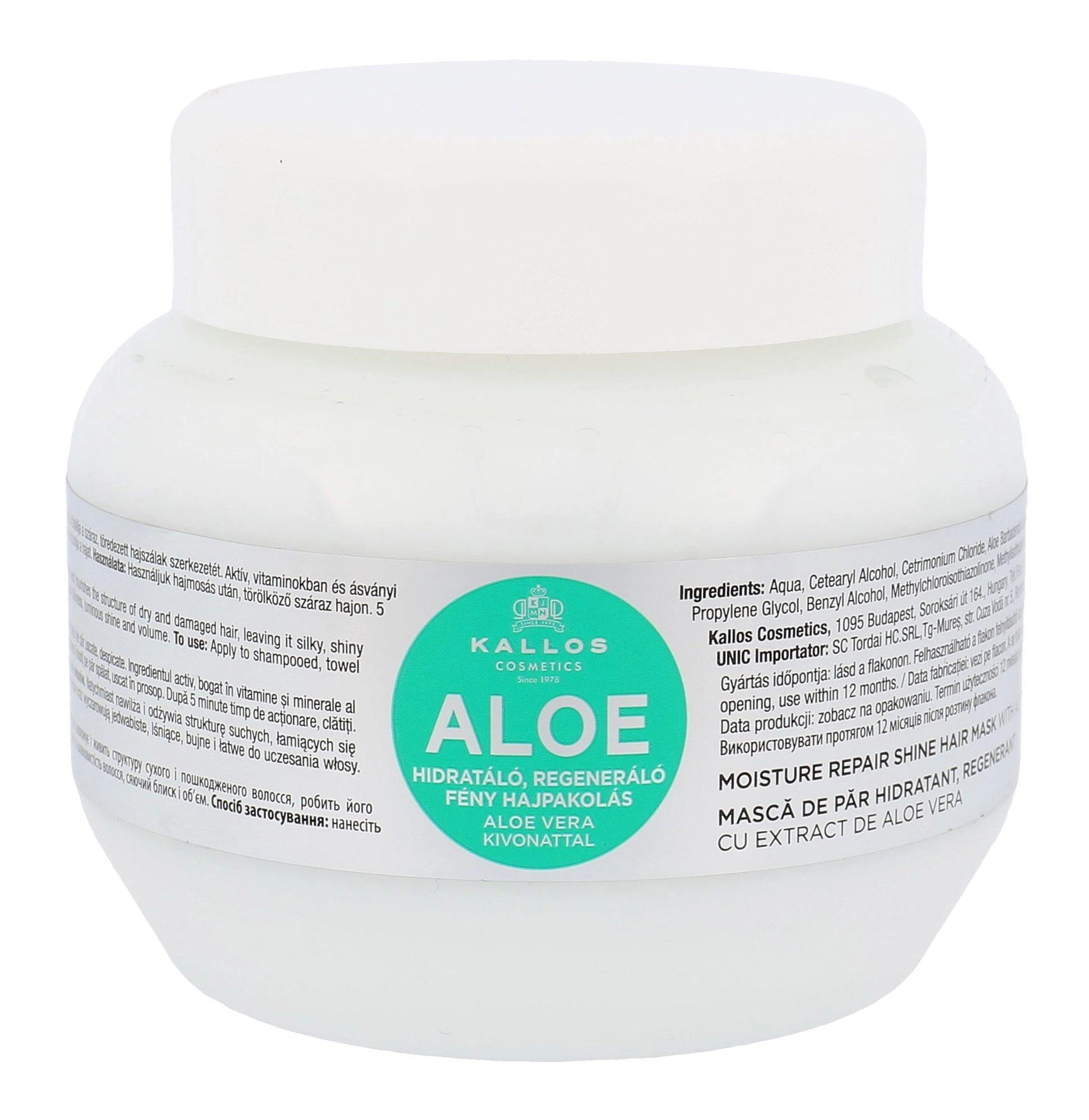 Kallos Cosmetics Aloe Vera Hair Mask moterims, 275 ml