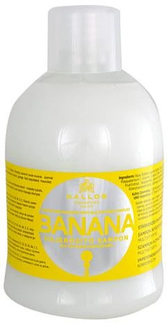 Stiprinamasis šampūnas gyvybę praradusiems plaukams Kallos Banana 1000ml