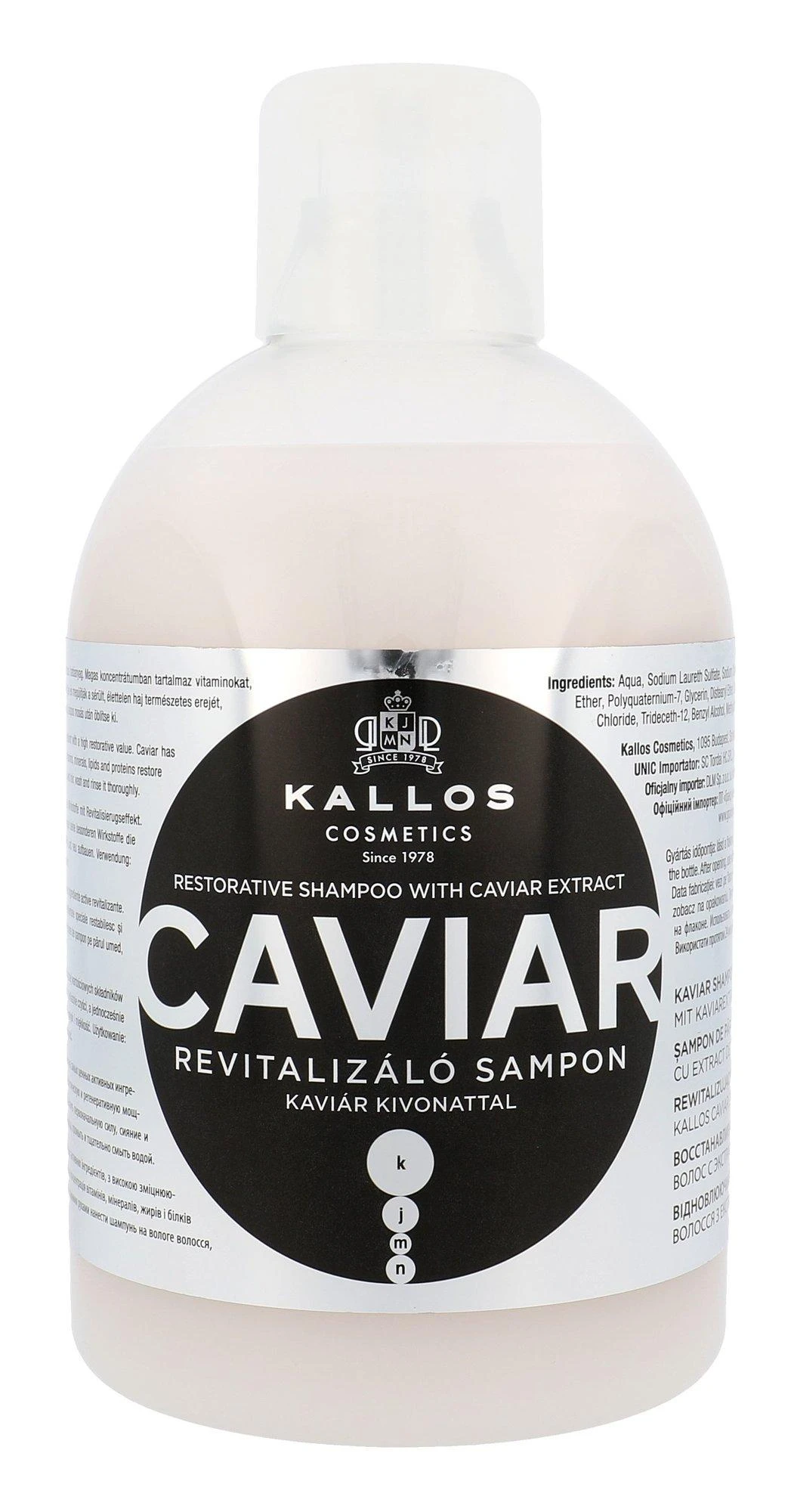 Šampūnas suteikiantis spindesio, atnaujinantis plauko struktūrą Kallos Caviar 1000ml