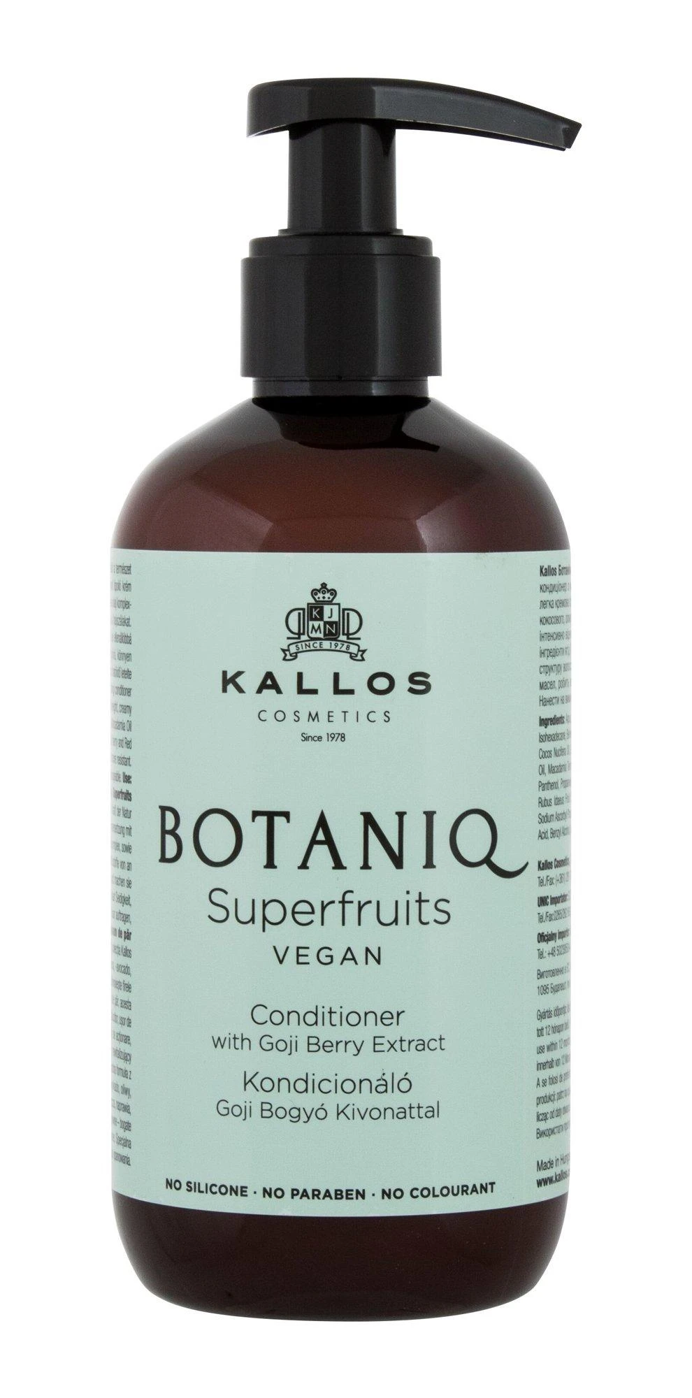 Plaukų kondicionierius be silikonų, parabenų ir dažiklių Kallos BOTANIQ Superfruits Conditioner 300 ml