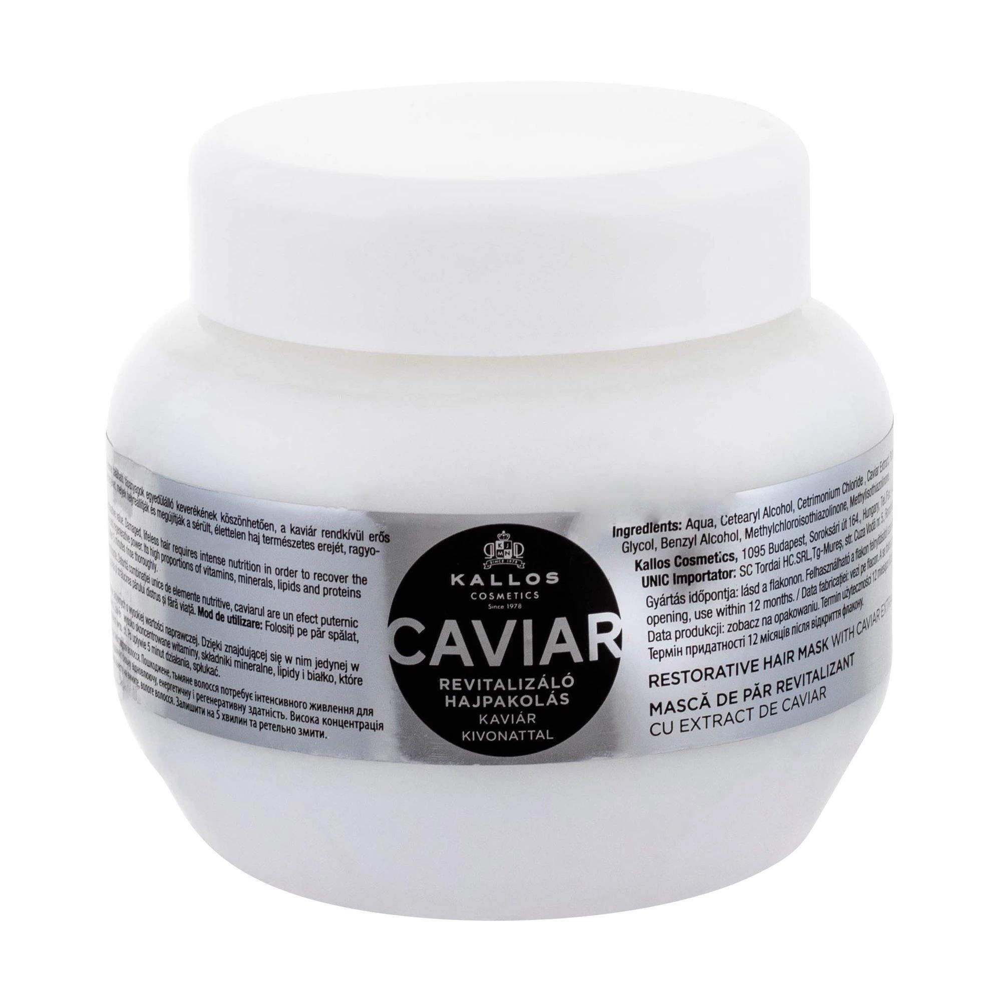 Atstatomoji plaukų kaukė su ikrų ekstraktu Kallos CAVIAR Hair Mask 275 ml