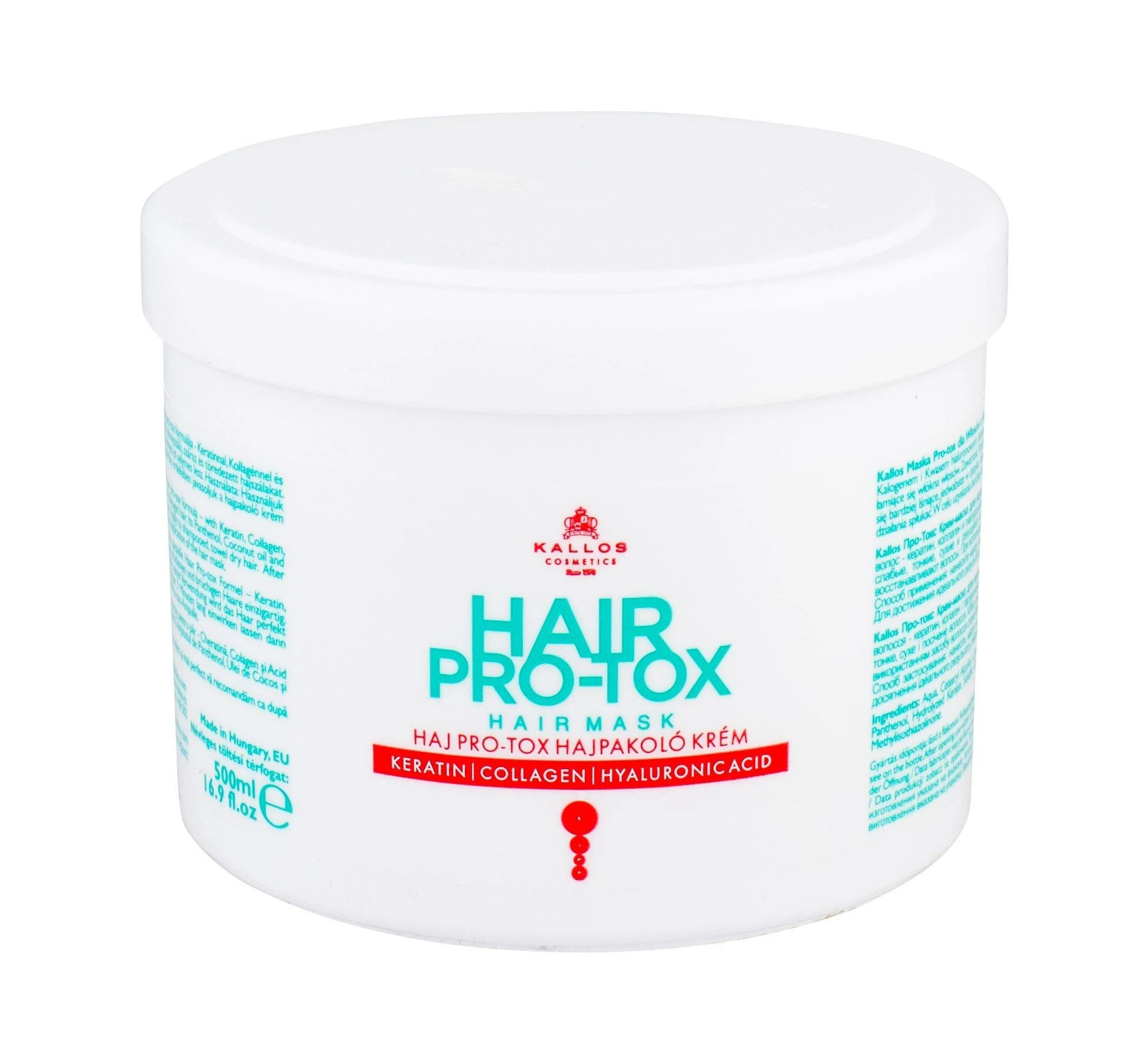 Plaukus stiprinanti ir maitinanti kaukė Kallos Hair Pro-Tox Mask 500 ml