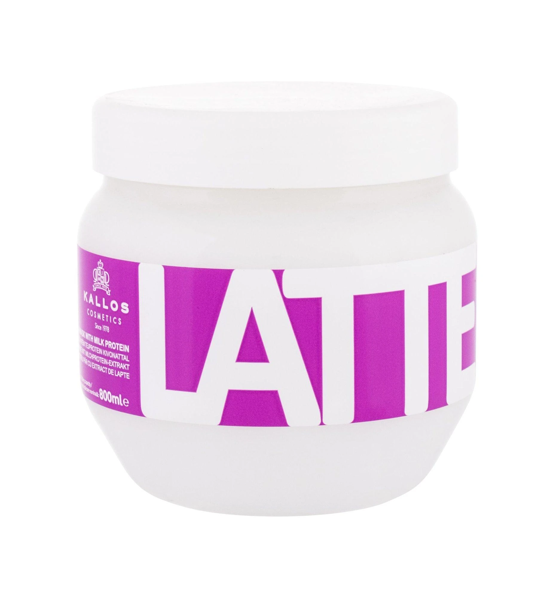 Kallos Cosmetics Latte Hair Mask plaukų kaukė, 800 ml