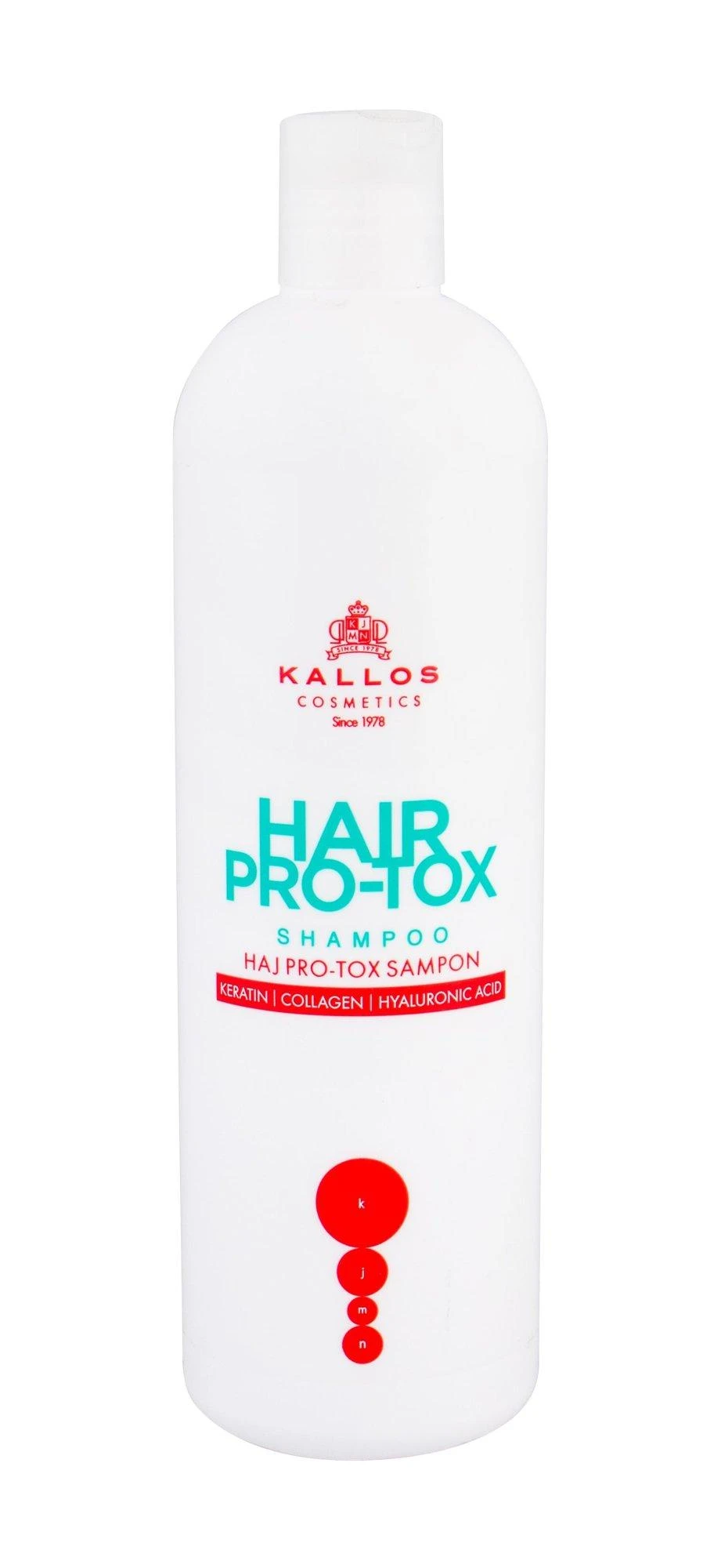 Plaukus stiprinantis ir maitinantis šampūnas Kallos Hair Pro-Tox Šampūnas 500ml