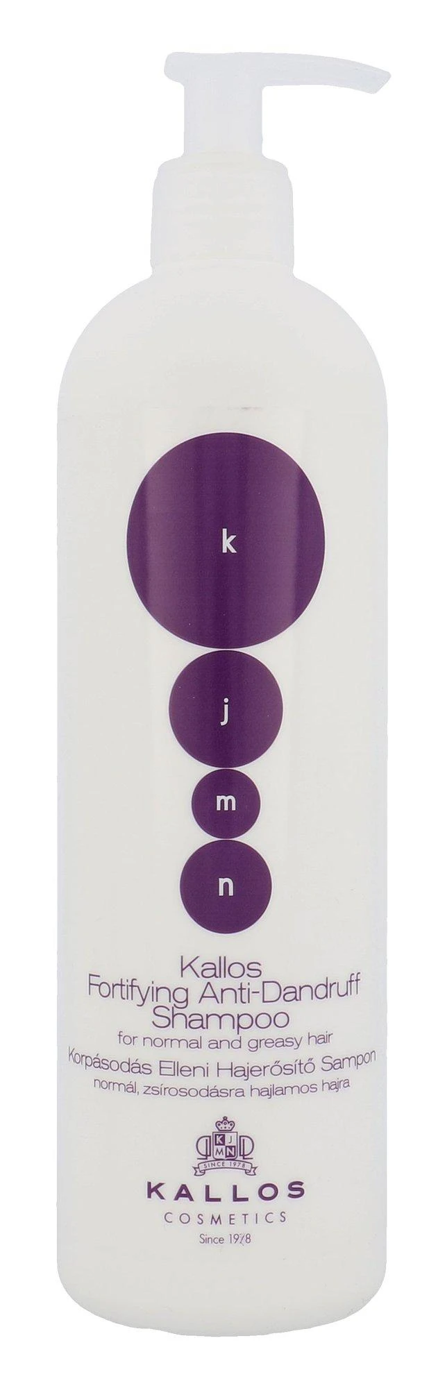 Kallos Cosmetics KJMN Fortifying Nuo pleiskanų Šampūnas šampūnas nuo pleiskanų, 500 ml