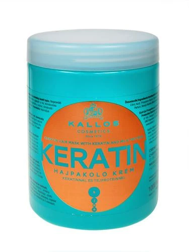 Kaukė sausiems pažeistiems plaukams Kallos KERATIN Hair Mask 1000 ml