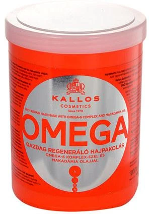 Kaukė sausiems pažeistiems plaukams Kallos OMEGA Rich Repair Hair Mask 1000 ml
